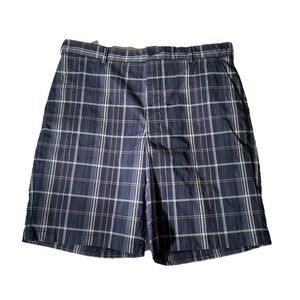 Pebble Beach Performance Men's Size 36 Blue Plaid Golf Shorts